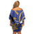 Nauru Angam Day Family Matching Off Shoulder Short Dress and Hawaiian Shirt Naoero Frigate Bird Polynesian Pattern