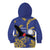 Nauru Angam Day Kid Hoodie Naoero Frigate Bird Polynesian Pattern