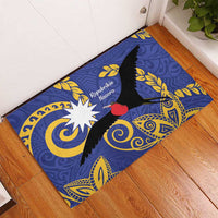 Nauru Angam Day Rubber Doormat Naoero Frigate Bird Polynesian Pattern LT14 - Polynesian Pride