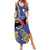 Nauru Angam Day Summer Maxi Dress Naoero Frigate Bird Polynesian Pattern