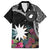 Black Nauru Family Matching Long Sleeve Bodycon Dress and Hawaiian Shirt Naoero Map With Polynesian Tropical Flowers