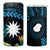 Blue Nauru 4 in 1 Can Cooler Tumbler Naoero Map With Polynesian Tropical Flowers