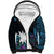 Blue Nauru Sherpa Hoodie Naoero Map With Polynesian Tropical Flowers