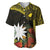 Gold Nauru Baseball Jersey Naoero Map With Polynesian Tropical Flowers