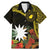 Gold Nauru Family Matching Mermaid Dress and Hawaiian Shirt Naoero Map With Polynesian Tropical Flowers