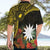 Gold Nauru Hawaiian Shirt Naoero Map With Polynesian Tropical Flowers