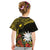 Gold Nauru Kid T Shirt Naoero Map With Polynesian Tropical Flowers