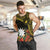 Gold Nauru Men Tank Top Naoero Map With Polynesian Tropical Flowers