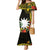 Gold Nauru Mermaid Dress Naoero Map With Polynesian Tropical Flowers