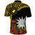 Gold Nauru Polo Shirt Naoero Map With Polynesian Tropical Flowers