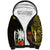 Gold Nauru Sherpa Hoodie Naoero Map With Polynesian Tropical Flowers