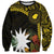 Gold Nauru Sweatshirt Naoero Map With Polynesian Tropical Flowers