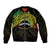 Personalised Nukuoro Atoll Bomber Jacket Polynesian Tattoo Curves Reggae Version