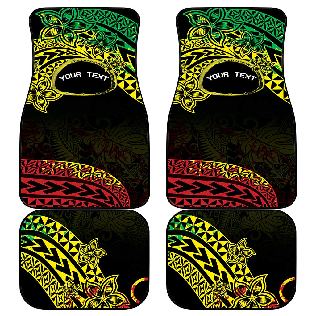 Personalised Nukuoro Atoll Car Mats Polynesian Tattoo Curves Reggae Version LT14 - Polynesian Pride