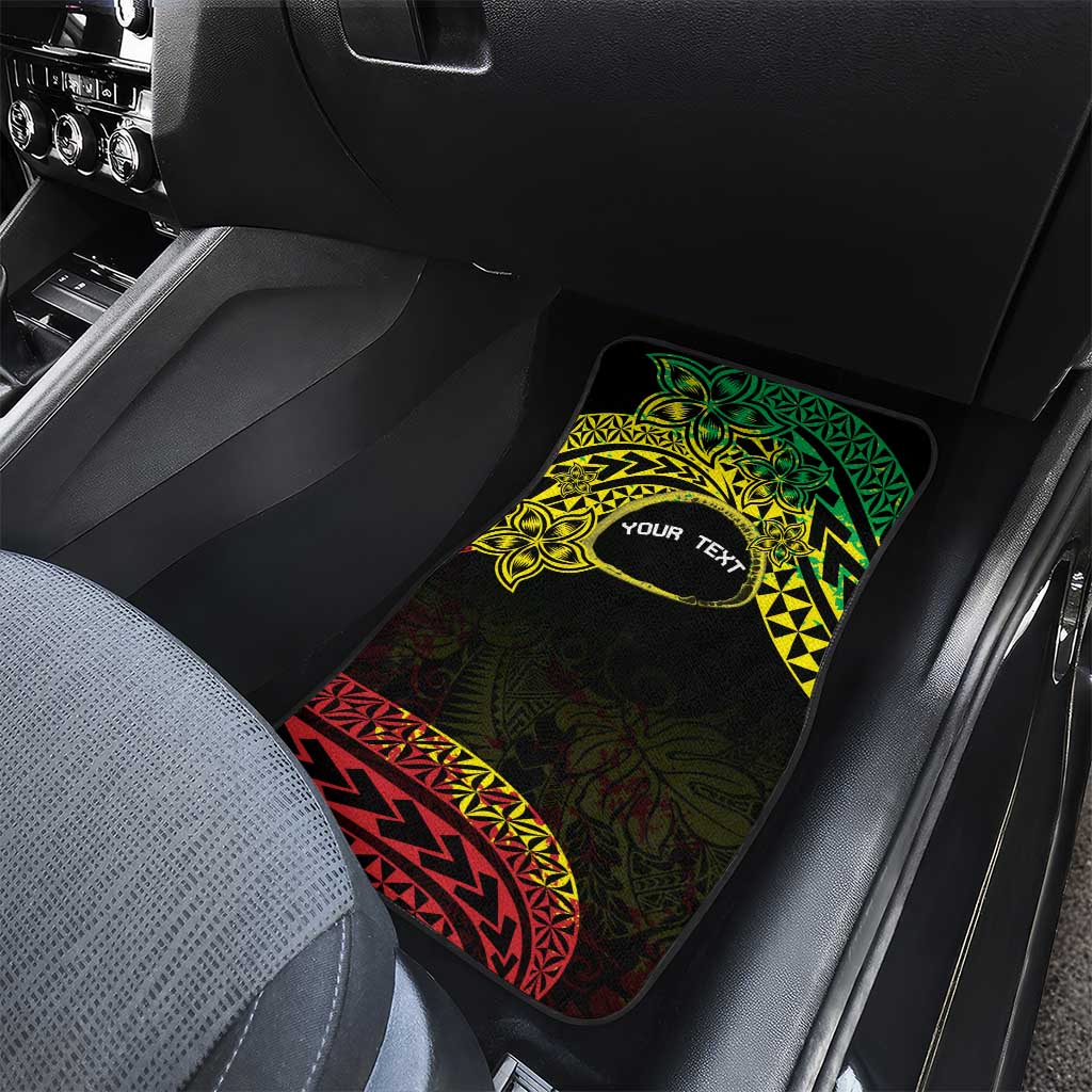 Personalised Nukuoro Atoll Car Mats Polynesian Tattoo Curves Reggae Version LT14 - Polynesian Pride