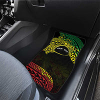 Personalised Nukuoro Atoll Car Mats Polynesian Tattoo Curves Reggae Version LT14 - Polynesian Pride
