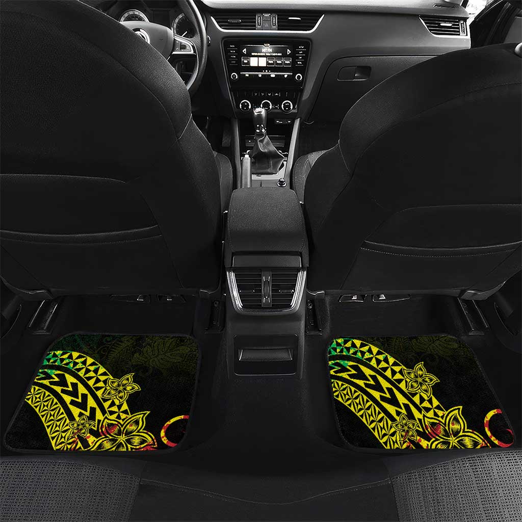 Personalised Nukuoro Atoll Car Mats Polynesian Tattoo Curves Reggae Version LT14 Set 2pcs - Back Reggae - Polynesian Pride