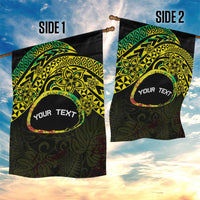 Personalised Nukuoro Atoll Garden Flag Polynesian Tattoo Curves Reggae Version LT14 - Polynesian Pride