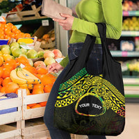 Personalised Nukuoro Atoll Grocery Bag Polynesian Tattoo Curves Reggae Version LT14 - Polynesian Pride
