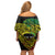 Personalised Nukuoro Atoll Off Shoulder Short Dress Polynesian Tattoo Curves Reggae Version