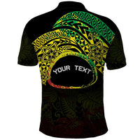 Personalised Nukuoro Atoll Polo Shirt Polynesian Tattoo Curves Reggae Version LT14 - Polynesian Pride