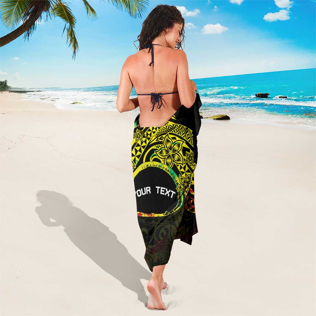 Personalised Nukuoro Atoll Sarong Polynesian Tattoo Curves Reggae Version LT14 - Polynesian Pride