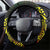 Nukuoro Atoll Steering Wheel Cover Polynesian Tattoo Curves Reggae Version