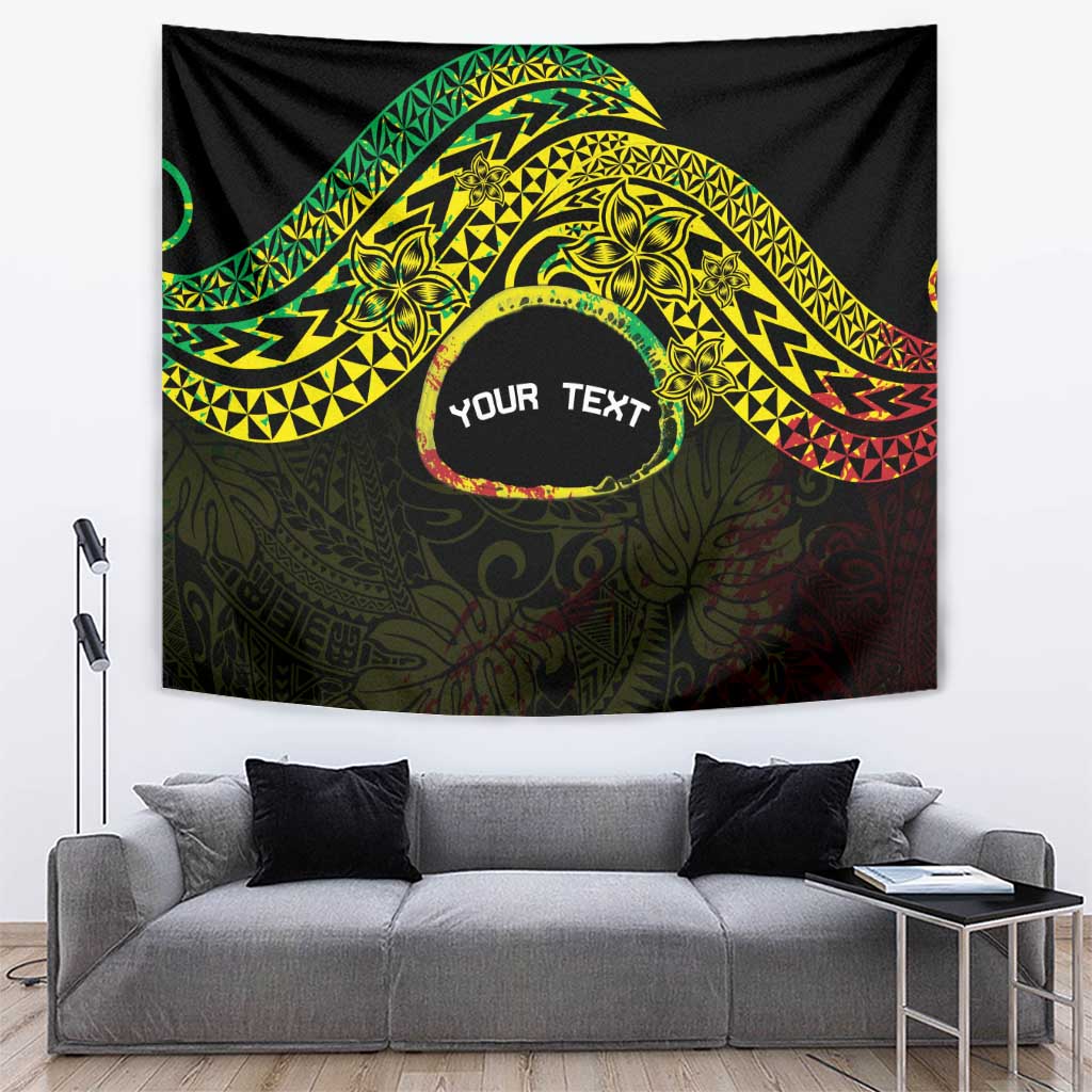 Personalised Nukuoro Atoll Tapestry Polynesian Tattoo Curves Reggae Version LT14 Reggae - Polynesian Pride