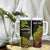 Personalised Nukuoro Atoll Tumbler With Handle Polynesian Tattoo Curves Reggae Version