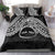 Personalised Pohnpei Nukuoro Micronesia Bedding Set Polynesian Tattoo Curves Black Version