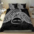 Personalised Pohnpei Nukuoro Micronesia Bedding Set Polynesian Tattoo Curves Black Version