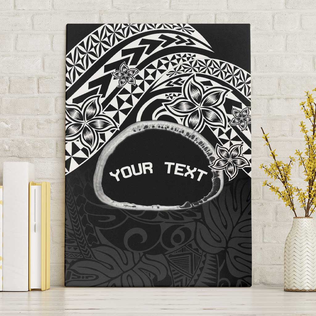 Personalised Pohnpei Nukuoro Micronesia Canvas Wall Art Polynesian Tattoo Curves Black Version LT14 Without Frame Black - Polynesian Pride