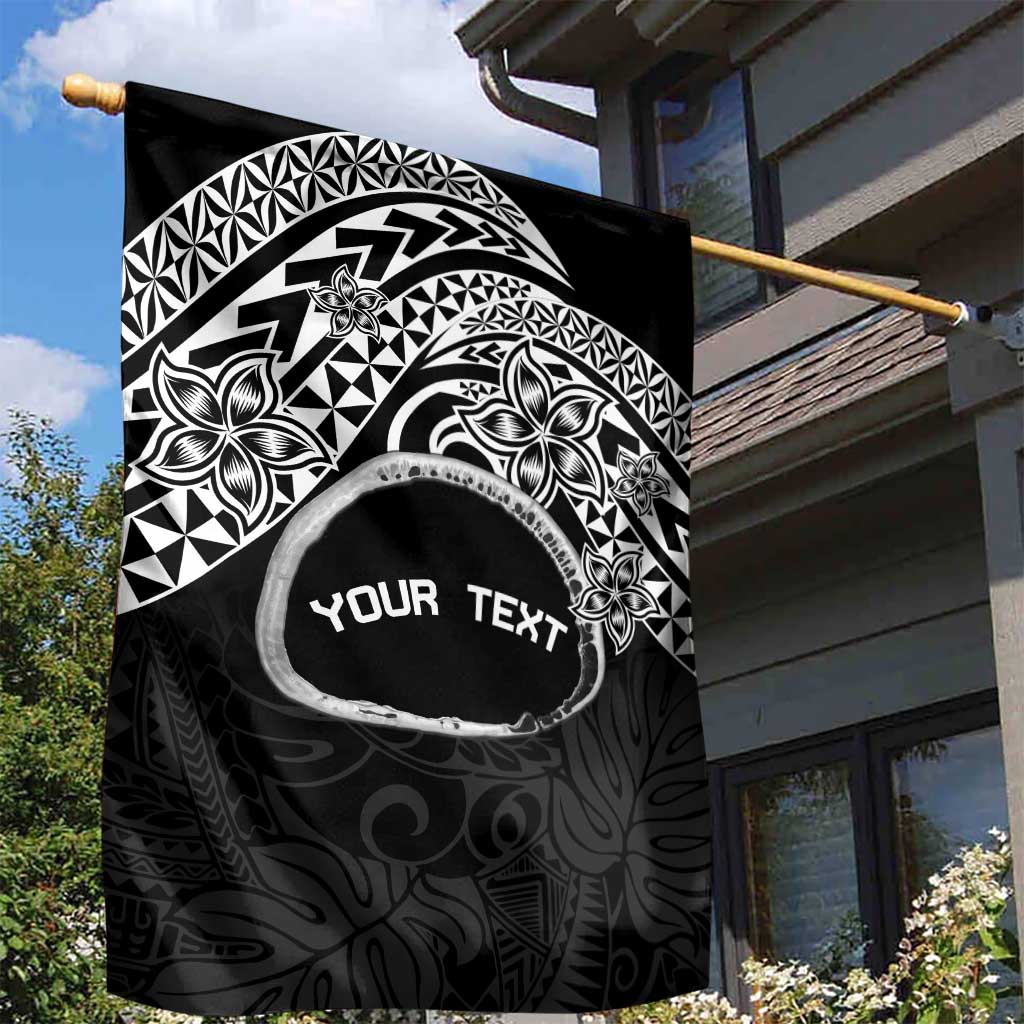 Personalised Pohnpei Nukuoro Micronesia Garden Flag Polynesian Tattoo Curves Black Version LT14 - Polynesian Pride