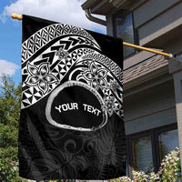 Personalised Pohnpei Nukuoro Micronesia Garden Flag Polynesian Tattoo Curves Black Version LT14 - Polynesian Pride