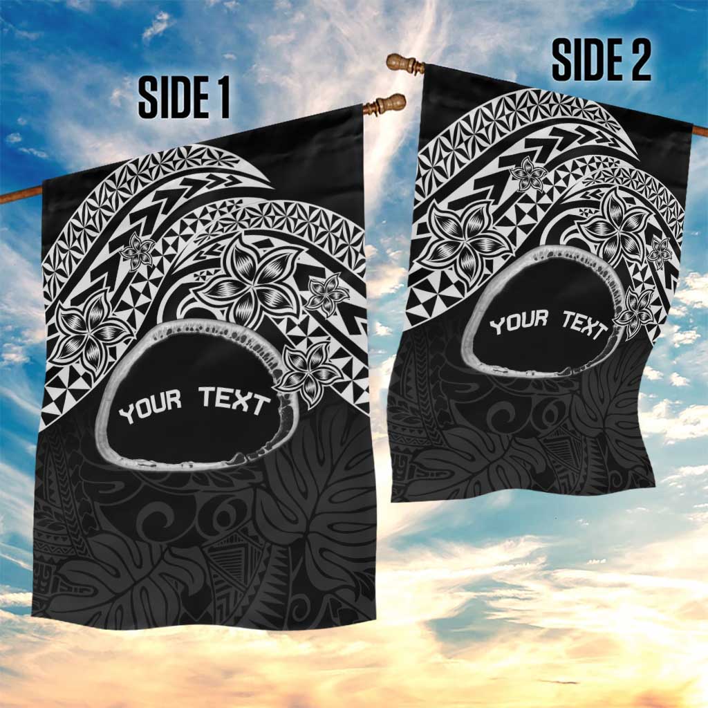 Personalised Pohnpei Nukuoro Micronesia Garden Flag Polynesian Tattoo Curves Black Version LT14 - Polynesian Pride