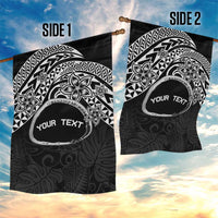 Personalised Pohnpei Nukuoro Micronesia Garden Flag Polynesian Tattoo Curves Black Version LT14 - Polynesian Pride