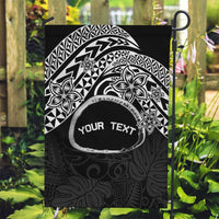 Personalised Pohnpei Nukuoro Micronesia Garden Flag Polynesian Tattoo Curves Black Version LT14 Garden Flag Black - Polynesian Pride