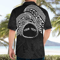 Personalised Pohnpei Nukuoro Micronesia Hawaiian Shirt Polynesian Tattoo Curves Black Version LT14 - Polynesian Pride