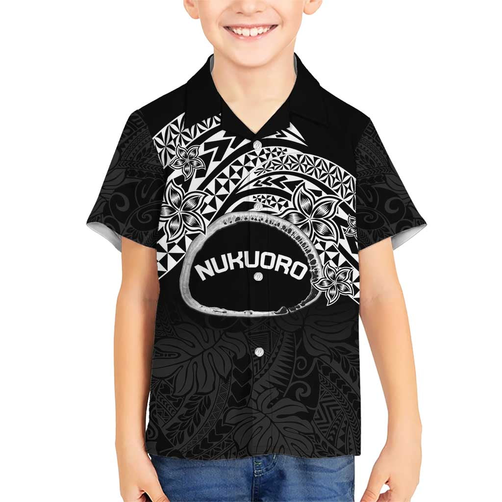 Personalised Pohnpei Nukuoro Micronesia Hawaiian Shirt Polynesian Tattoo Curves Black Version LT14 - Polynesian Pride