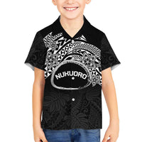Personalised Pohnpei Nukuoro Micronesia Hawaiian Shirt Polynesian Tattoo Curves Black Version LT14 - Polynesian Pride