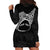 Personalised Pohnpei Nukuoro Micronesia Hoodie Dress Polynesian Tattoo Curves Black Version