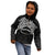 Personalised Pohnpei Nukuoro Micronesia Kid Hoodie Polynesian Tattoo Curves Black Version