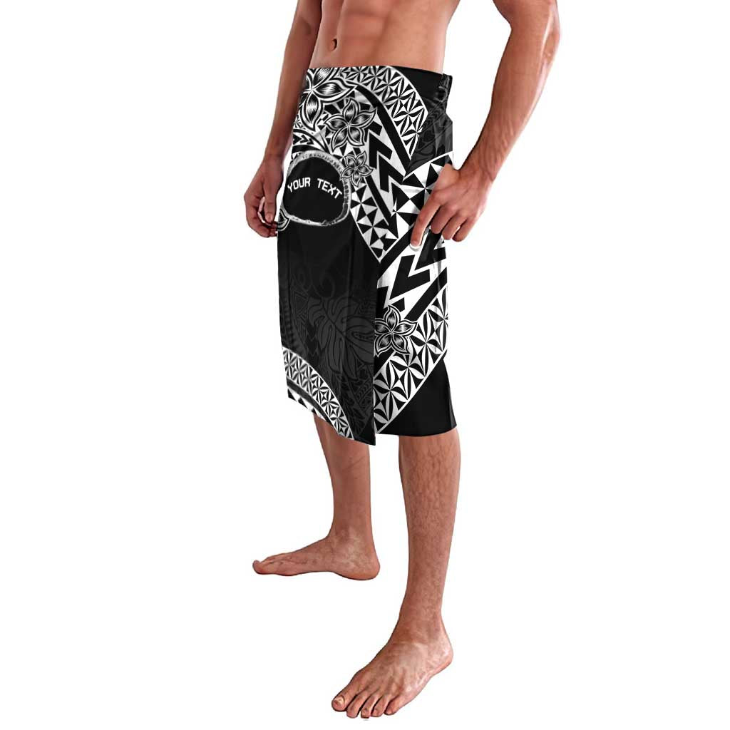 Personalised Pohnpei Nukuoro Micronesia Lavalava Polynesian Tattoo Curves Black Version LT14 - Polynesian Pride