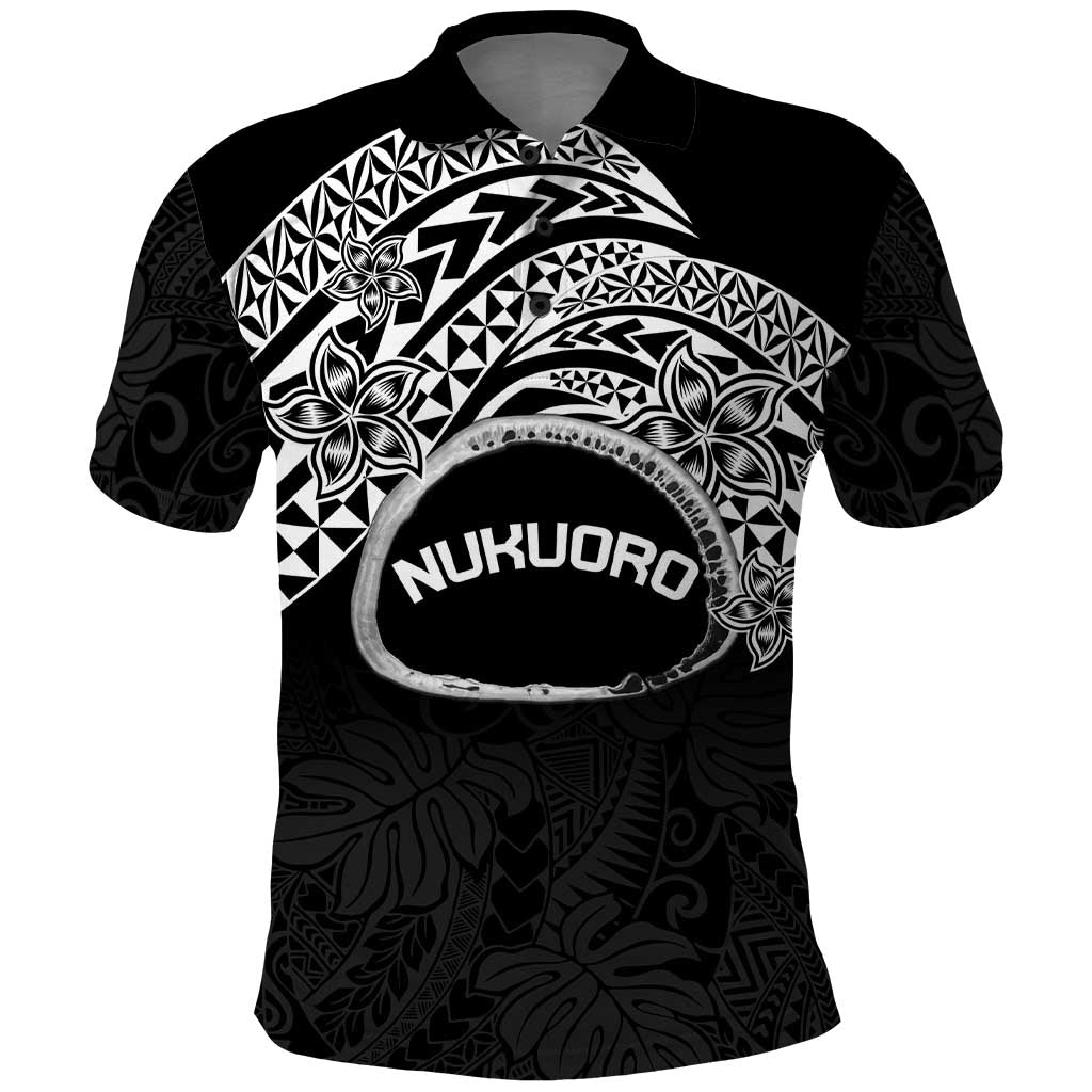 Personalised Pohnpei Nukuoro Micronesia Polo Shirt Polynesian Tattoo Curves Black Version LT14 Black - Polynesian Pride