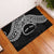 Personalised Pohnpei Nukuoro Micronesia Rubber Doormat Polynesian Tattoo Curves Black Version