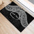 Personalised Pohnpei Nukuoro Micronesia Rubber Doormat Polynesian Tattoo Curves Black Version