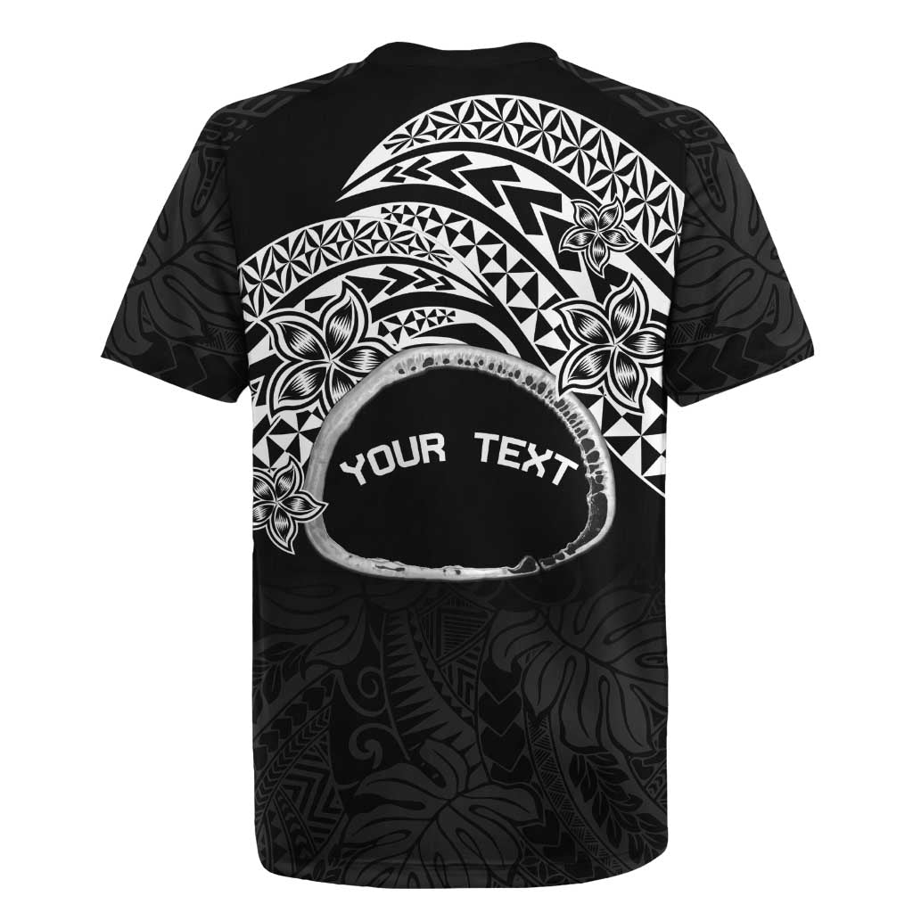 Personalised Pohnpei Nukuoro Micronesia Rugby Jersey Polynesian Tattoo Curves Black Version LT14 - Polynesian Pride