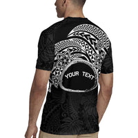 Personalised Pohnpei Nukuoro Micronesia Rugby Jersey Polynesian Tattoo Curves Black Version LT14 - Polynesian Pride