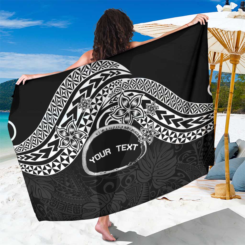 Personalised Pohnpei Nukuoro Micronesia Sarong Polynesian Tattoo Curves Black Version LT14 One Size 44 x 66 inches Black - Polynesian Pride