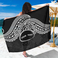 Personalised Pohnpei Nukuoro Micronesia Sarong Polynesian Tattoo Curves Black Version LT14 One Size 44 x 66 inches Black - Polynesian Pride